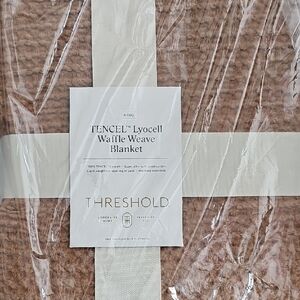 Threshold TENCEL Lyocell Waffle Weave Blanket in Brown